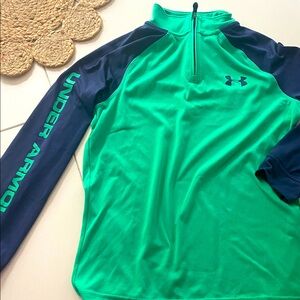 Under Armour Men's Rash Guard - Teal and Navy
